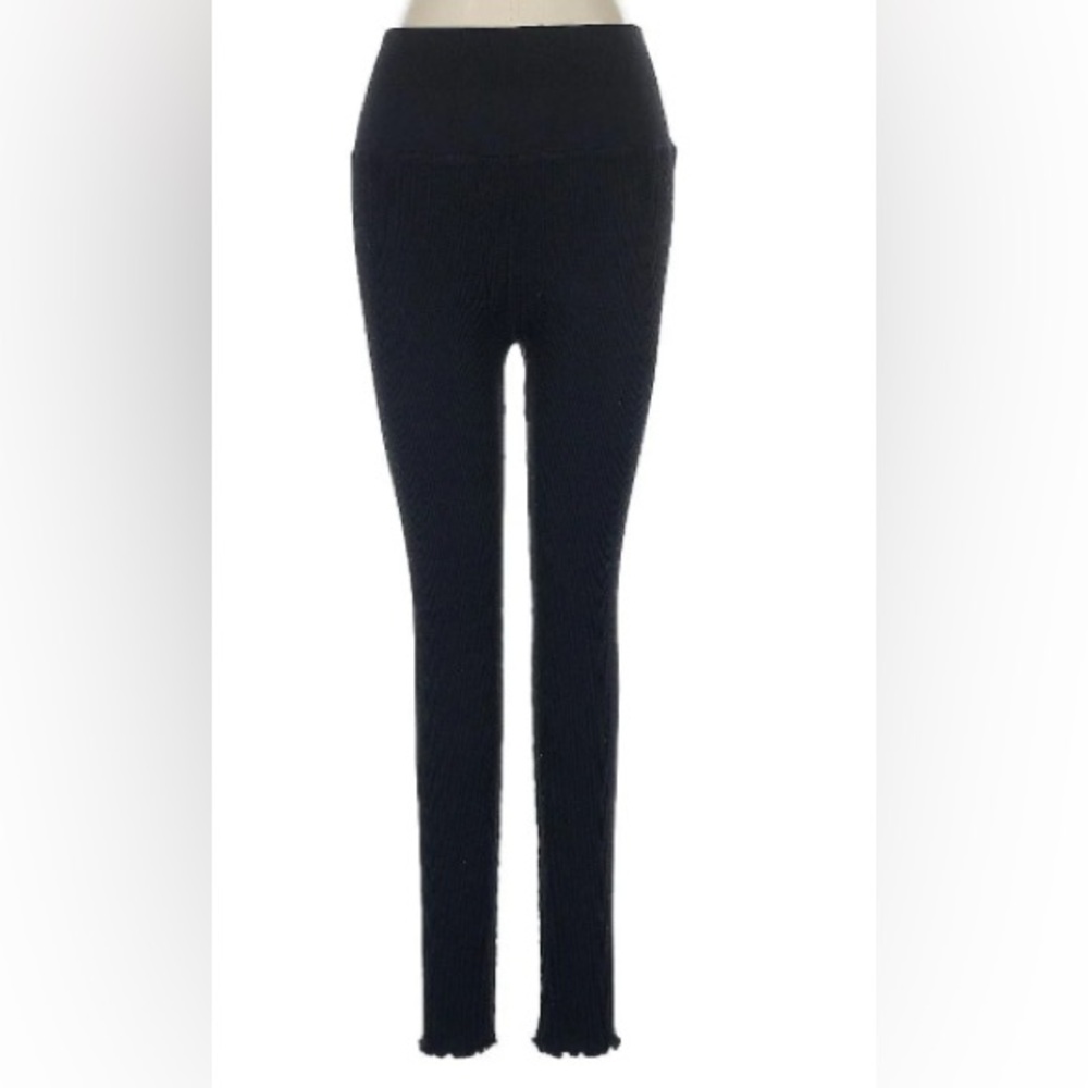 Spiritual Gangster Midnight Ribbed Leggings with edged bottoms Size XS